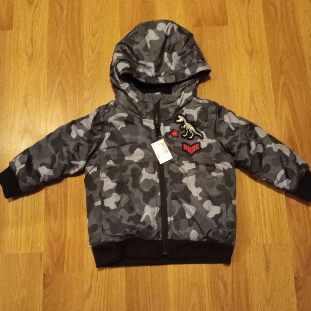 The Childrens Place Boys Camo Winter Coat 2T New